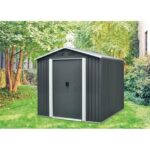 KOVINSKA VRTNA HIŠKA PERGART DRESDEN II 86 SIVA S226 X G162 X V206 CM - slika 3